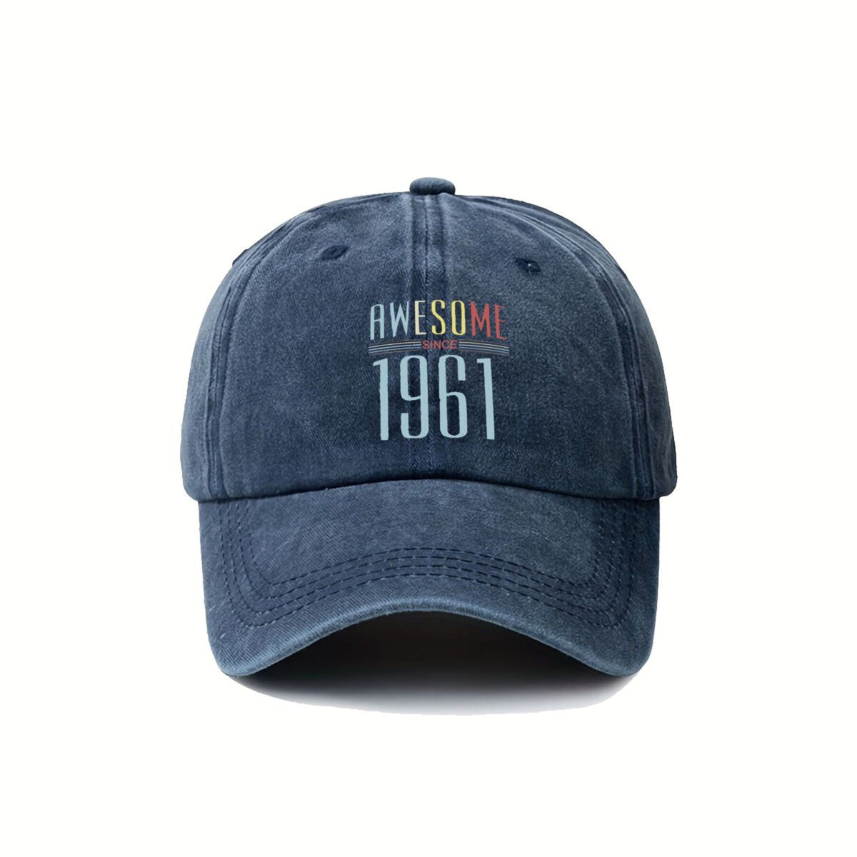 1967 Mark Vintage Washed Distressed Duckbill Cap, Unisex, Outdoor Baseball Cap, Adjustable, Washed Vintage Style, Lightweight And Breathable Golf Cap