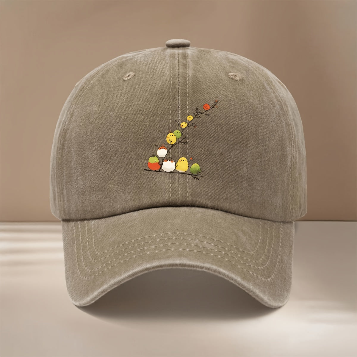 This Is a Baseball Cap with a Pattern of Chubby Little Birds, Personalized, Fashionable, Adjustable in Size, Hip-Hop Hat, Unisex, Comfortable And Lightweight Duckbill Cap, Suitable for Outdoor Sports, Dinners, Camping