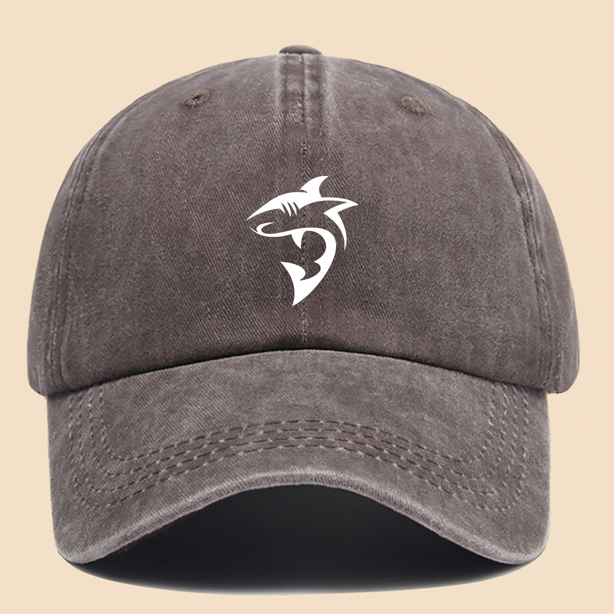 1 Unisex Ocean-themed Baseball Cap with White Shark Print- Breathable and Adjustable Dad Hat, Suitable for Skateboarding, Hiking, and Fishing| Fashionable Outdoor Accessories for Couples, Perfect Gift for Birthdays, Christmas, Halloween, Thanksgiving