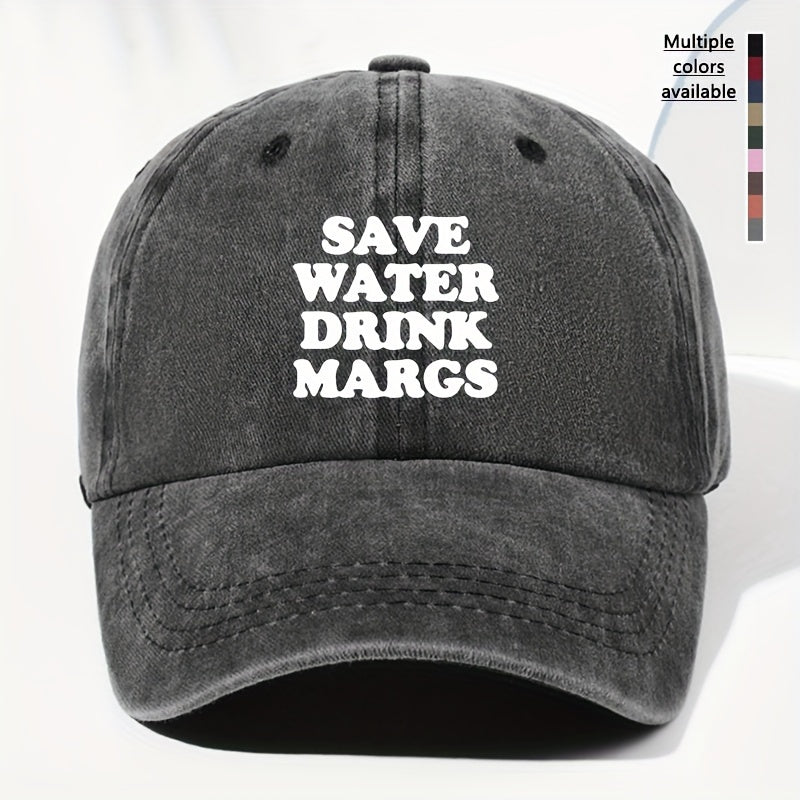 Men' & Women' Vintage Washed Baseball Cap with Slogan Lettering - Adjustable Trucker Hat Suitable for All Seasons, Outdoor, Casual Wear, Retro Washed Style, Unisex for Daily Use,, and Driving Cap