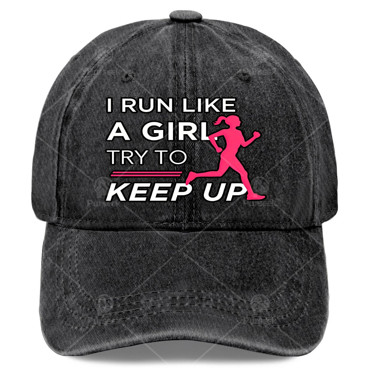 Female Runner I Run Like a Girl Trying to Keep Up with Baseball Cap Unisex Aesthetic