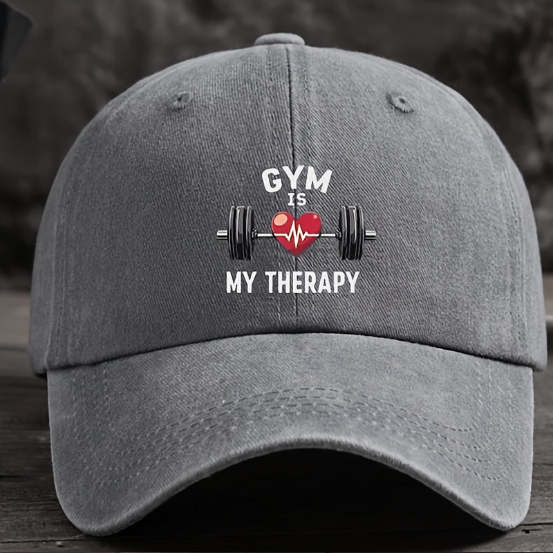 Men'S Funny Gym Hat - Baseball Cap with "GYM - MY " Text, Workout And Casual Hat for Fitness Centers, Casual Attire - Machine Washable Breathable Baseball Cap for Men, Active Lifestyle Accessory, Sporty Design, Comfortable Fit, Headwear