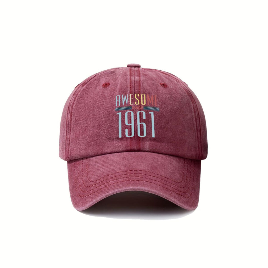 1967 Mark Vintage Washed Distressed Duckbill Cap, Unisex, Outdoor Baseball Cap, Adjustable, Washed Vintage Style, Lightweight And Breathable Golf Cap