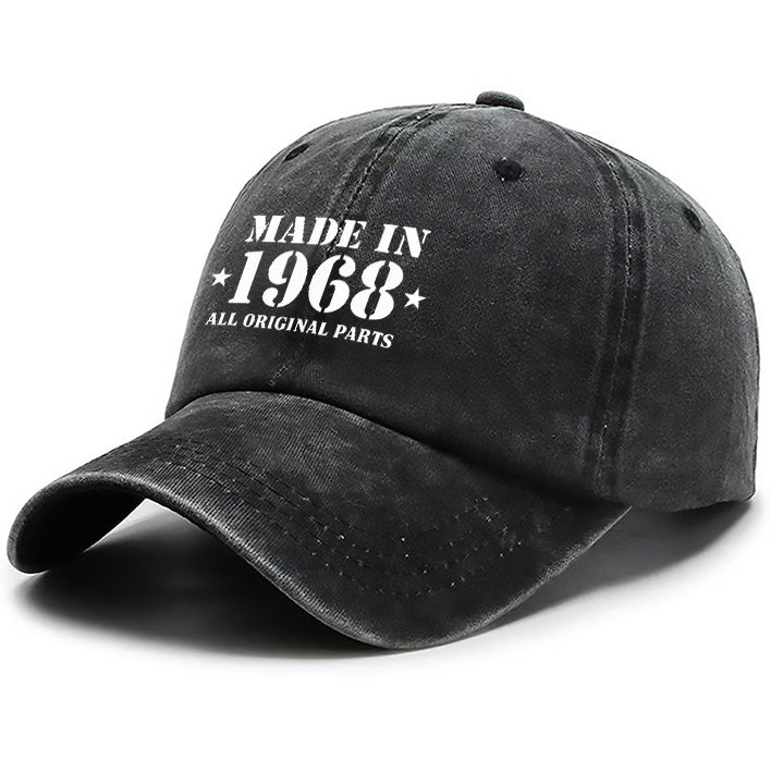 1968 Style Hat, Men'S Hat, Women'S Hat, Outdoor Casual Washable Baseball Cap, Adjustable Breathable DAD Hat, Suitable for Outdoor Activities And Parties, Personal Use Or As a Birthday Gift