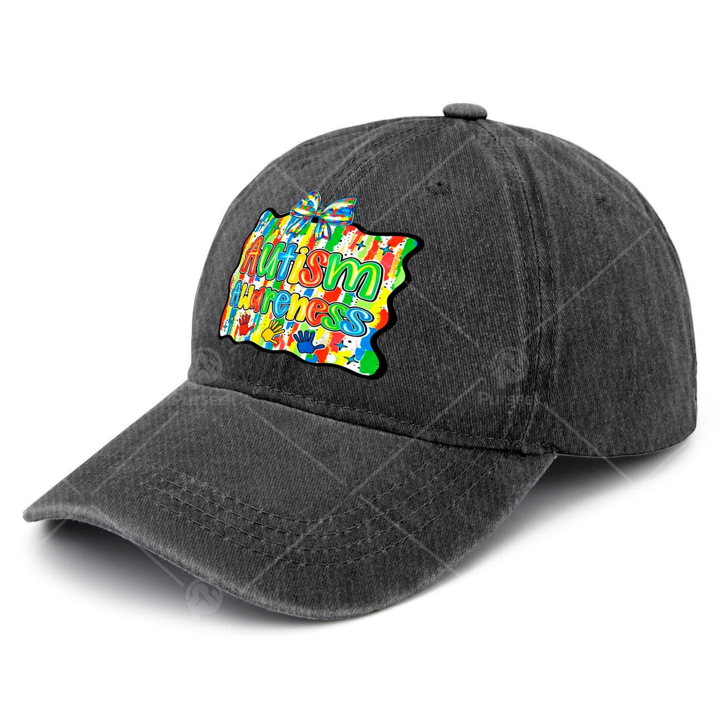 Fashionable Baseball Cap, Unisex, Featuring a Bright Patchwork Design to Promote Autism Awareness