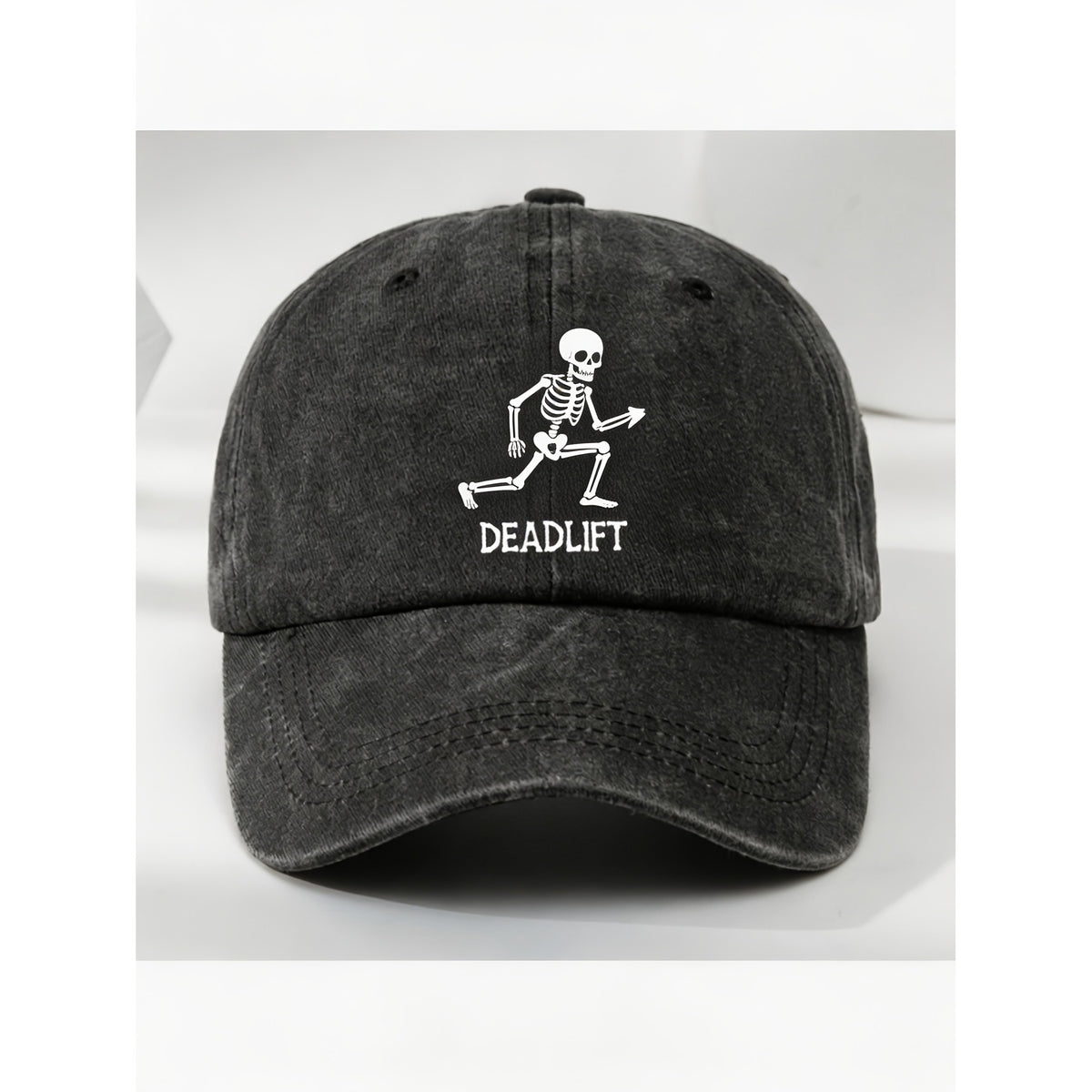 Vintage Skeleton Deadlift Gym Cap for Men Women Cool Fitness Street Style Hat for Workout Anniversary