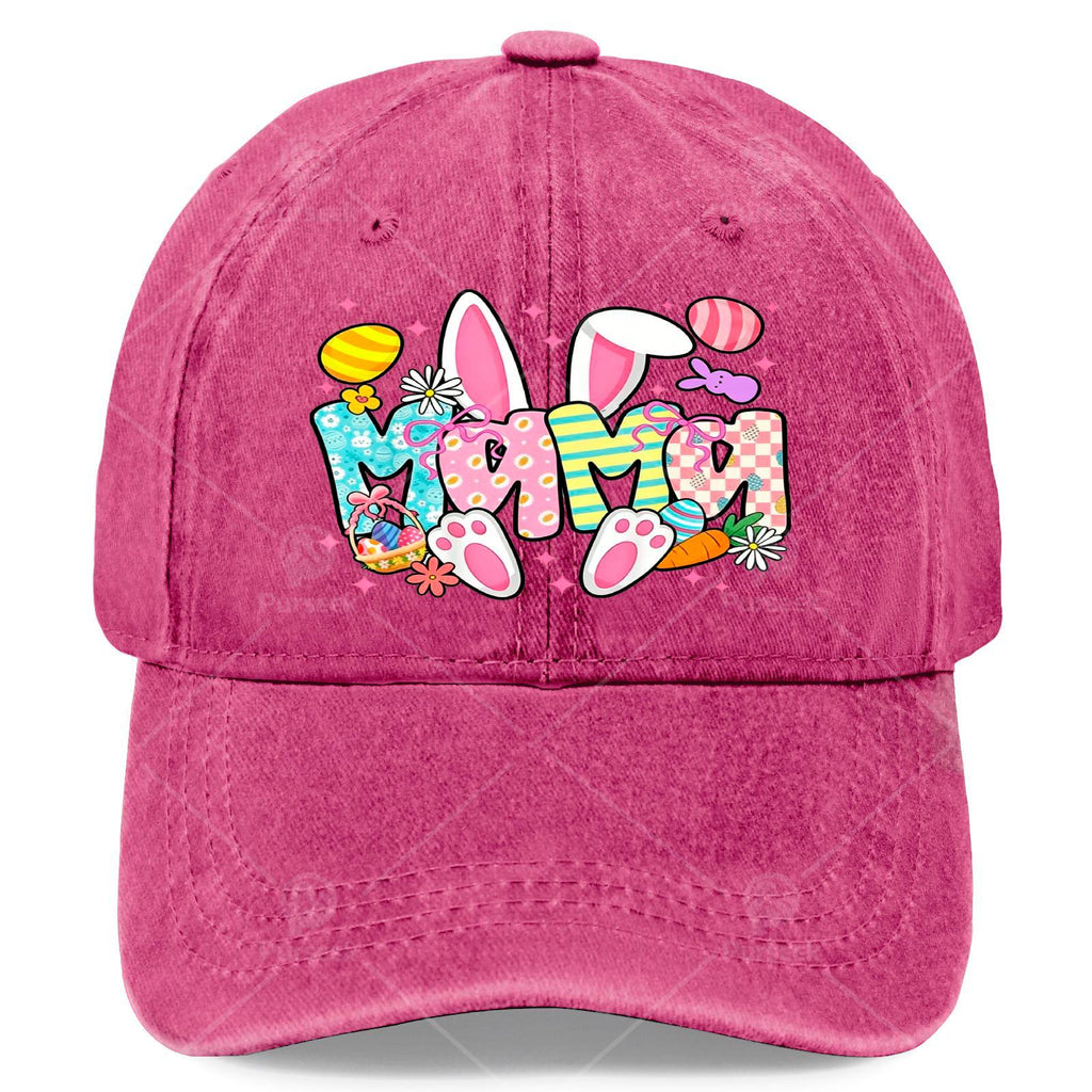Easter Mama Bunny Ears Coquette Bow Easter Rabbit Baseball Hat Unisex Trendy