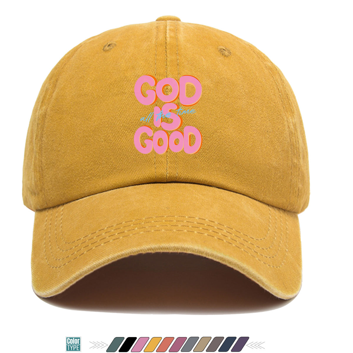 1pc "GOOD IS GOOD" English Phrase Art Print Baseball Cap, Trendy Fashion Letter Design Duckbill Hat, Unisex Adjustable Sun Hat, Street Casual Versatile Sun Cap, Suitable for Daily Outings, Travel Vacation, Outdoor Sports, Friends Gathering
