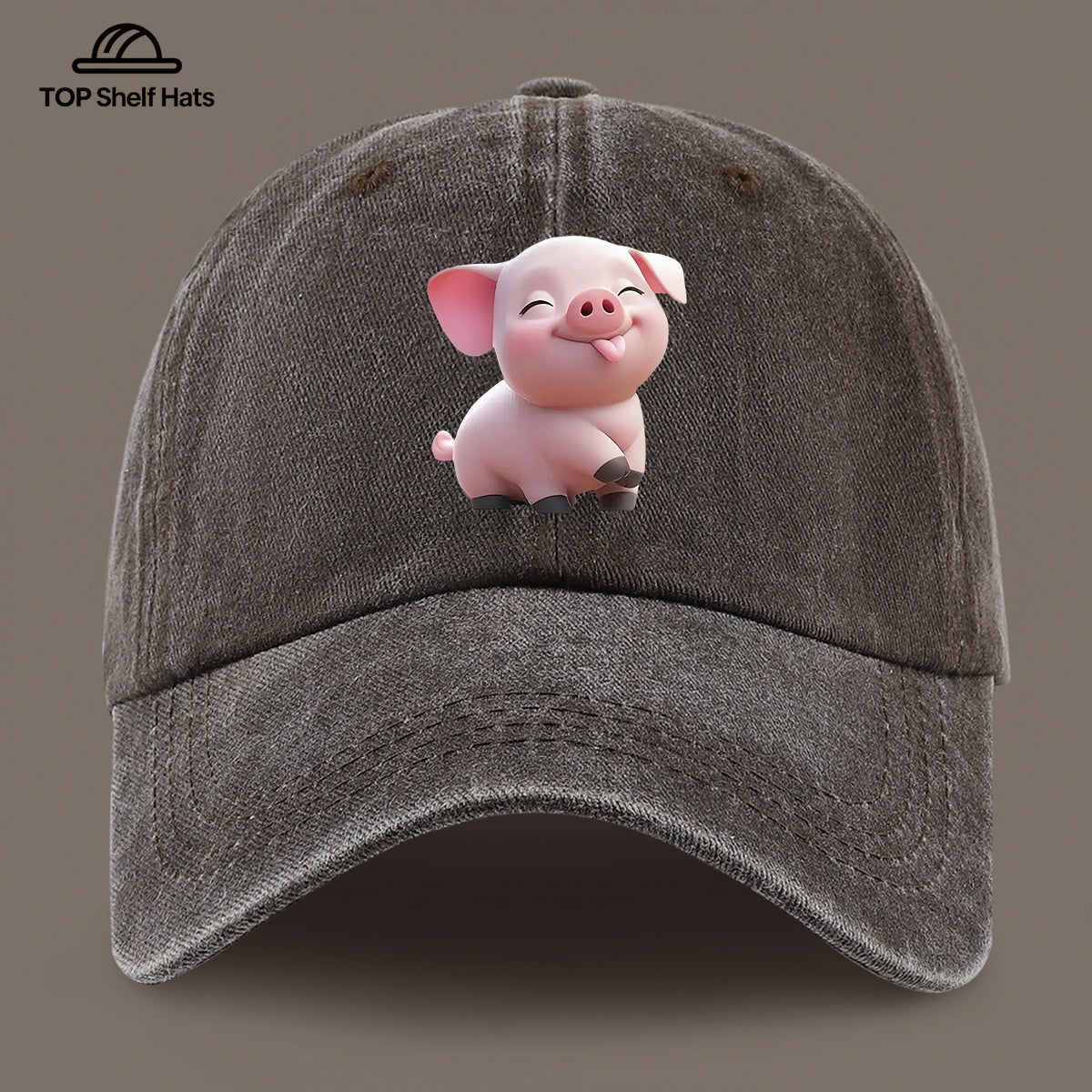 1pc Cute Tender Pink Pig Print Casual Baseball Cap, Lightweight, Comfortable, And Breathable, Adjustable Size, Perfect Valentine'S Day Gift for Partners, Unisex Outdoor Wear And Casual Fashion Accessory, Ideal for Parents' Beach Vacation Sun Hat