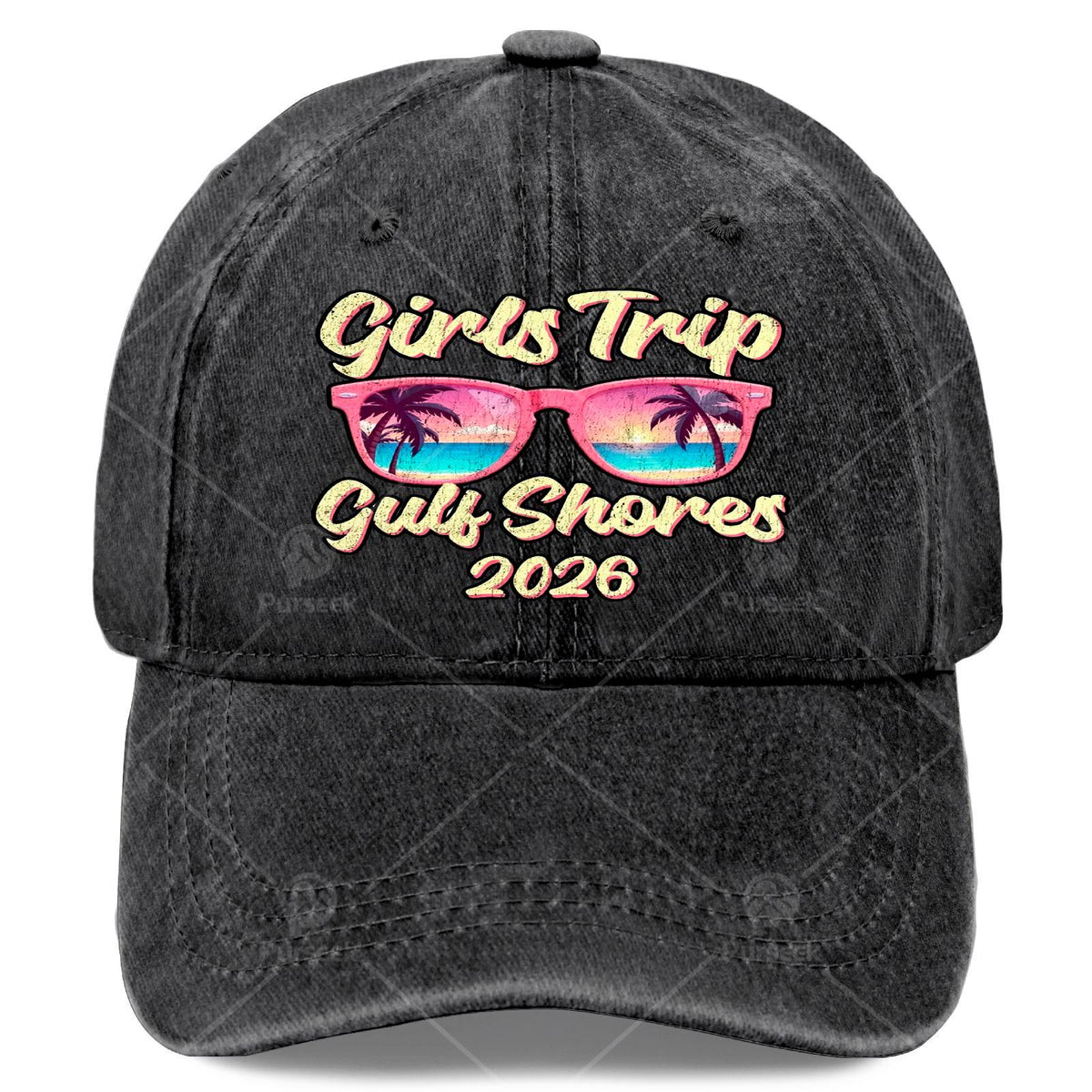 Beach Glasses Weekend Girls Trip 2026 Gulfs Shores Baseball Hat Unisex