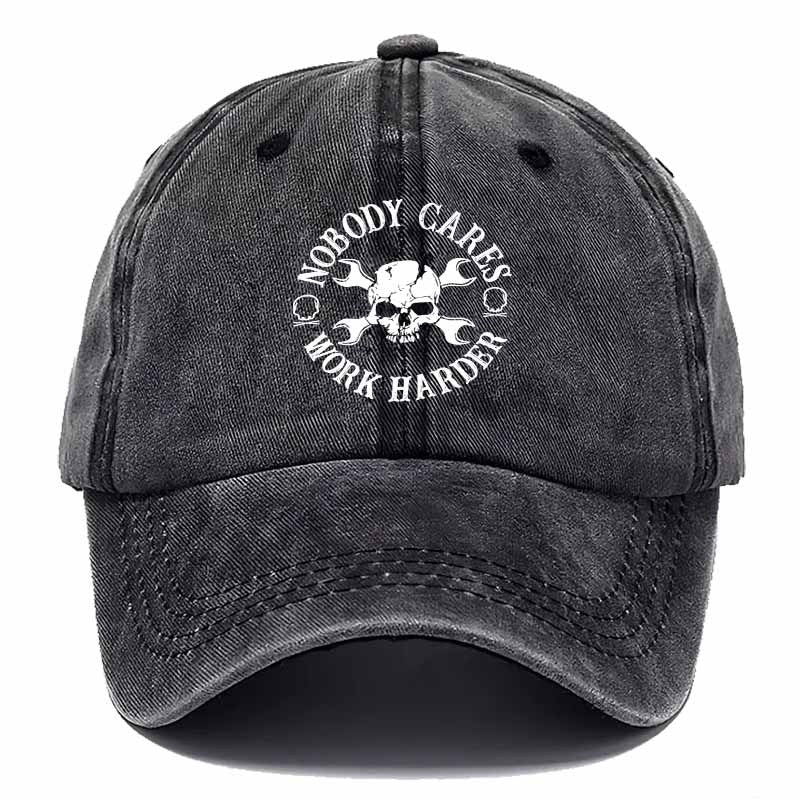 Trendy Dark-Style Baseball Cap with Skull And Wrench Design, Fashionable Sports Casual Visor Cap