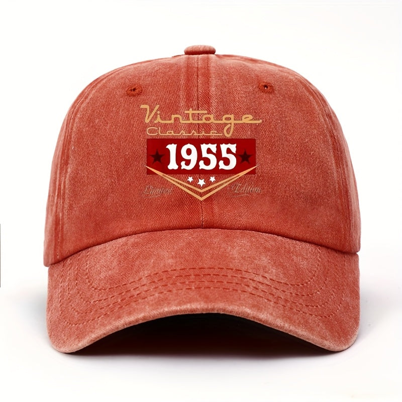Men'S 70Th Birthday Hat 1955 Vintage Limited Edition - 70Th Birthday Gift for Dad, Retro 70Th Celebration Washed Baseball Cap, Funny Gift for Dad, Uncle, Grandpa, Husband, Happy Birthday