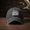 Born in 1969 Vintage Washed Distressed Baseball Cap - Adjustable Retro Unisex Golf & Outdoor Hat Suitable for Men & Women, Lightweight Breathable with Iconic 1969 Print, Machine Washable for, Casual Wear, Nostalgic Gift