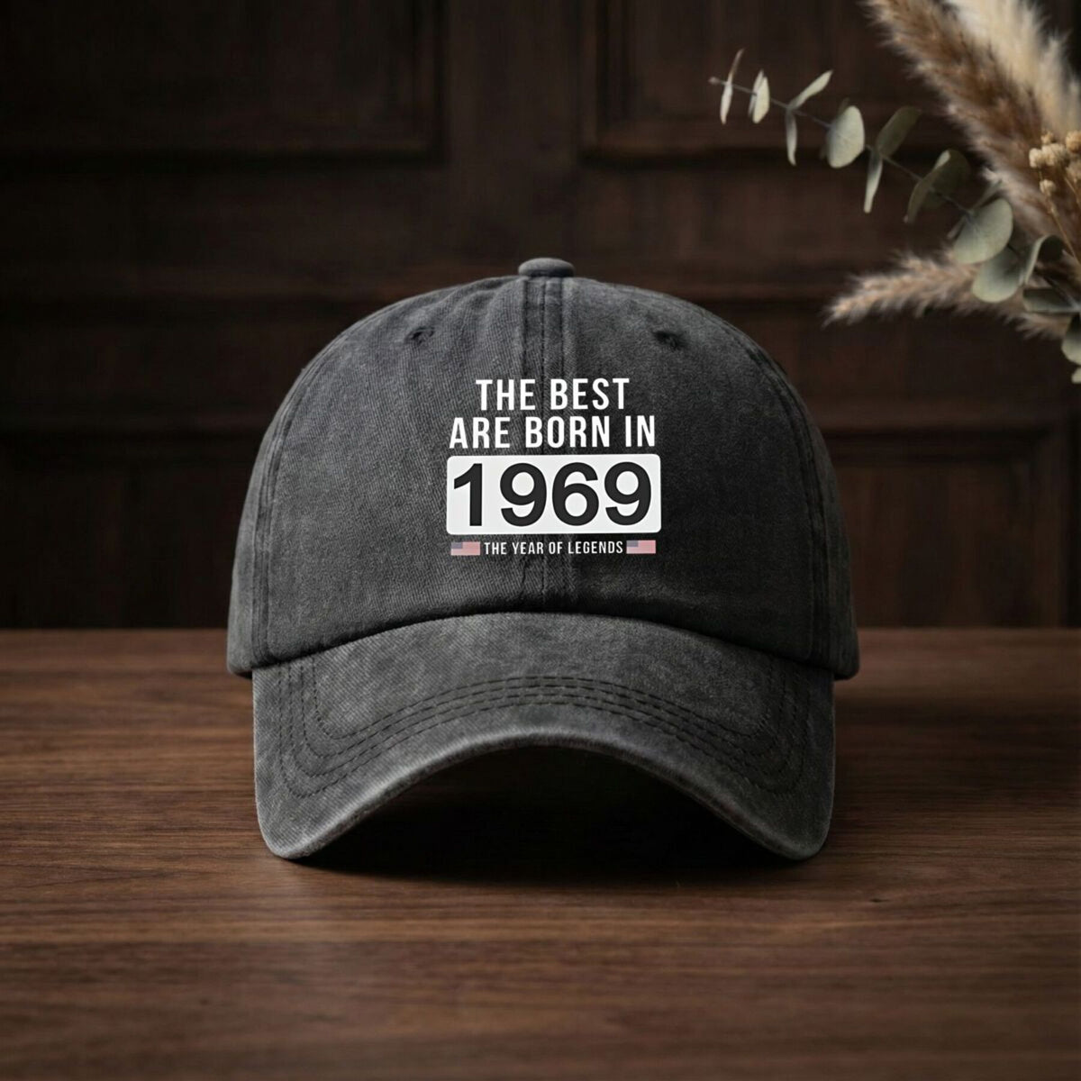 Born in 1969 Vintage Washed Distressed Baseball Cap - Adjustable Retro Unisex Golf & Outdoor Hat Suitable for Men & Women, Lightweight Breathable with Iconic 1969 Print, Machine Washable for, Casual Wear, Nostalgic Gift