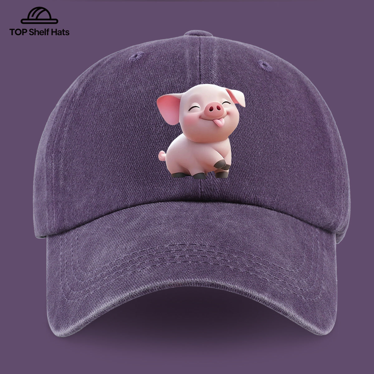 1pc Cute Tender Pink Pig Print Casual Baseball Cap, Lightweight, Comfortable, And Breathable, Adjustable Size, Perfect Valentine'S Day Gift for Partners, Unisex Outdoor Wear And Casual Fashion Accessory, Ideal for Parents' Beach Vacation Sun Hat