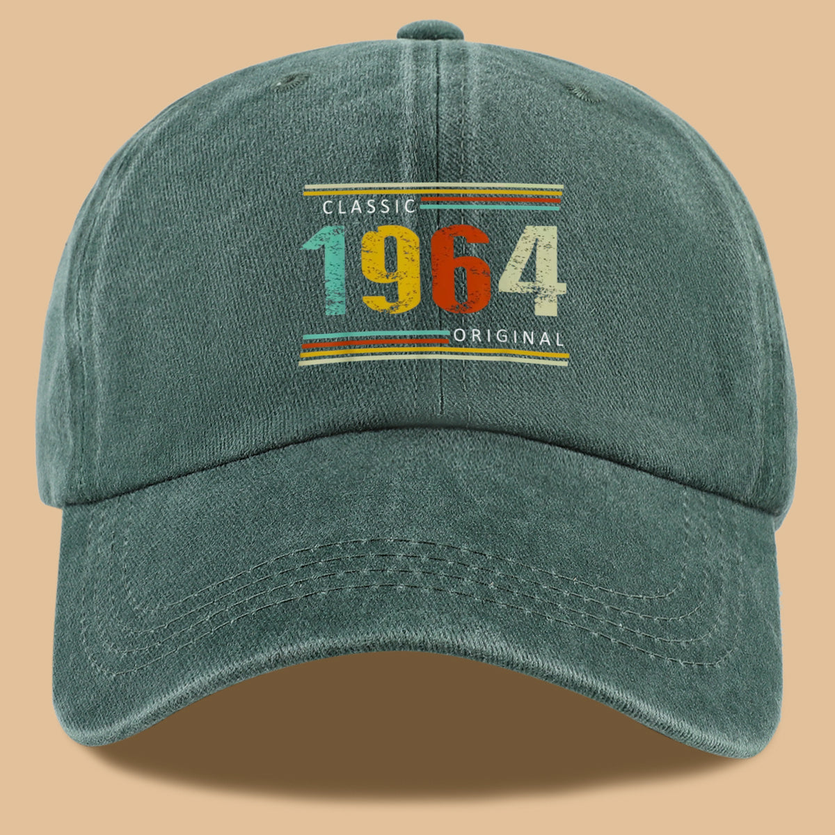 1pc 1964 Original Vintage Print Baseball Cap Suitable for Men & Women, Adjustable Duckbill Hat with Retro, Unisex Outdoor Sun Hat for Sports, Travel, Parties, Camping - Nostalgic, Holidays, Streetwear Fashion