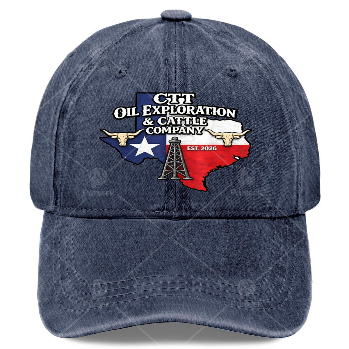 CTT Oil Exploration Cattle Company Texas Baseball Unisex Soft Washed