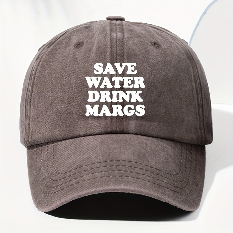 Men' & Women' Vintage Washed Baseball Cap with Slogan Lettering - Adjustable Trucker Hat Suitable for All Seasons, Outdoor, Casual Wear, Retro Washed Style, Unisex for Daily Use,, and Driving Cap