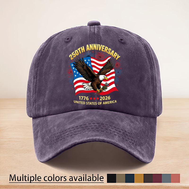 Patriotic Eagle Pattern Baseball Cap, Unisex Washable Hat, Adjustable Size, Suitable for All Seasons, Multi-Functional, Lightweight And Breathable, Sun-Protective, Ideal for Outdoor Sports, Fishing, Hiking, Camping, And a Perfect Gift for The 2