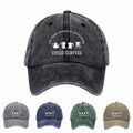 Fashion Baseball Cap with Four Coffee Utensil Patterns, Daily Match for Coffee Lovers