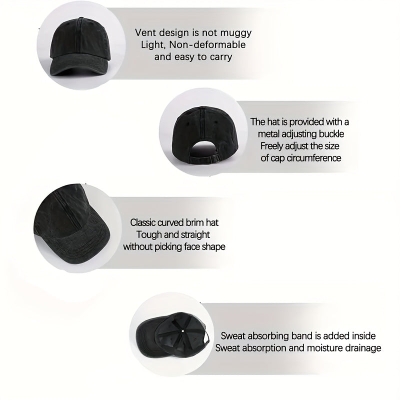 Retro Baseball Cap, Adjustable Hat, Ideal for Outdoor Activities, Halloween Print Pattern, Unisex Outdoor Baseball Cap, Best Choice for a Gift, Outdoor Camping Travel Hat Truck Driver Baseball Cap