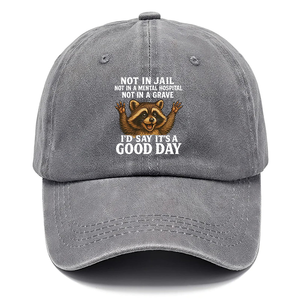 Animal-themed Hat | 1, Women's Hat, Men's Outdoor Hat, "It's a Good Day" Hat, Dad Hat, Breathable Baseball Cap, Adjustable Style Hat, Suitable for All Occasions, Curved Brim Design, Outdoor Style Hat, All-season Style
