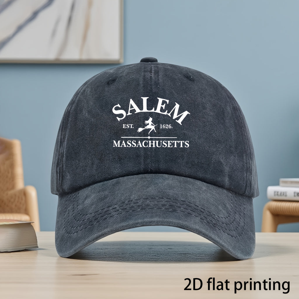 Retro Baseball Cap, Adjustable Hat, Ideal for Outdoor Activities, Halloween Print Pattern, Unisex Outdoor Baseball Cap, Best Choice for a Gift, Outdoor Camping Travel Hat Truck Driver Baseball Cap