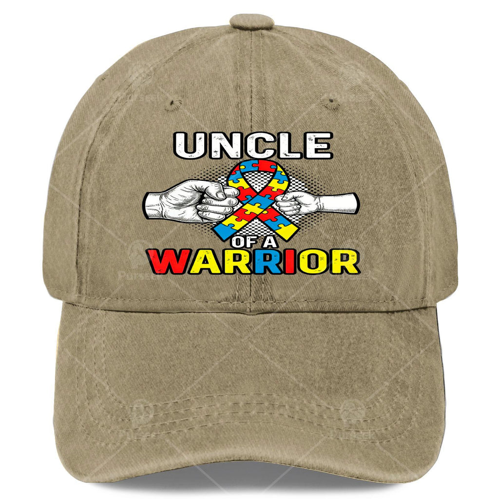 Autism Awareness Baseball with Puzzle Ribbon & Autist Warrior - Retro Unisex Hat Suitable for &, for Christmas, Games, 4th of, Casual Wear, Hand Washable Full-Body Print Autism Accessory