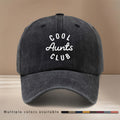 Aunts Cool Club Letter Pattern Baseball Cap Lightweight Fashion Hip-Hop Hat Unisex 6-Panel Cap for Friends' Gatherings, Camping, Comfortable Textured Style, Versatile Duckbill Cap Casual Trendy All-Season Adjustable Size Trucker Hat