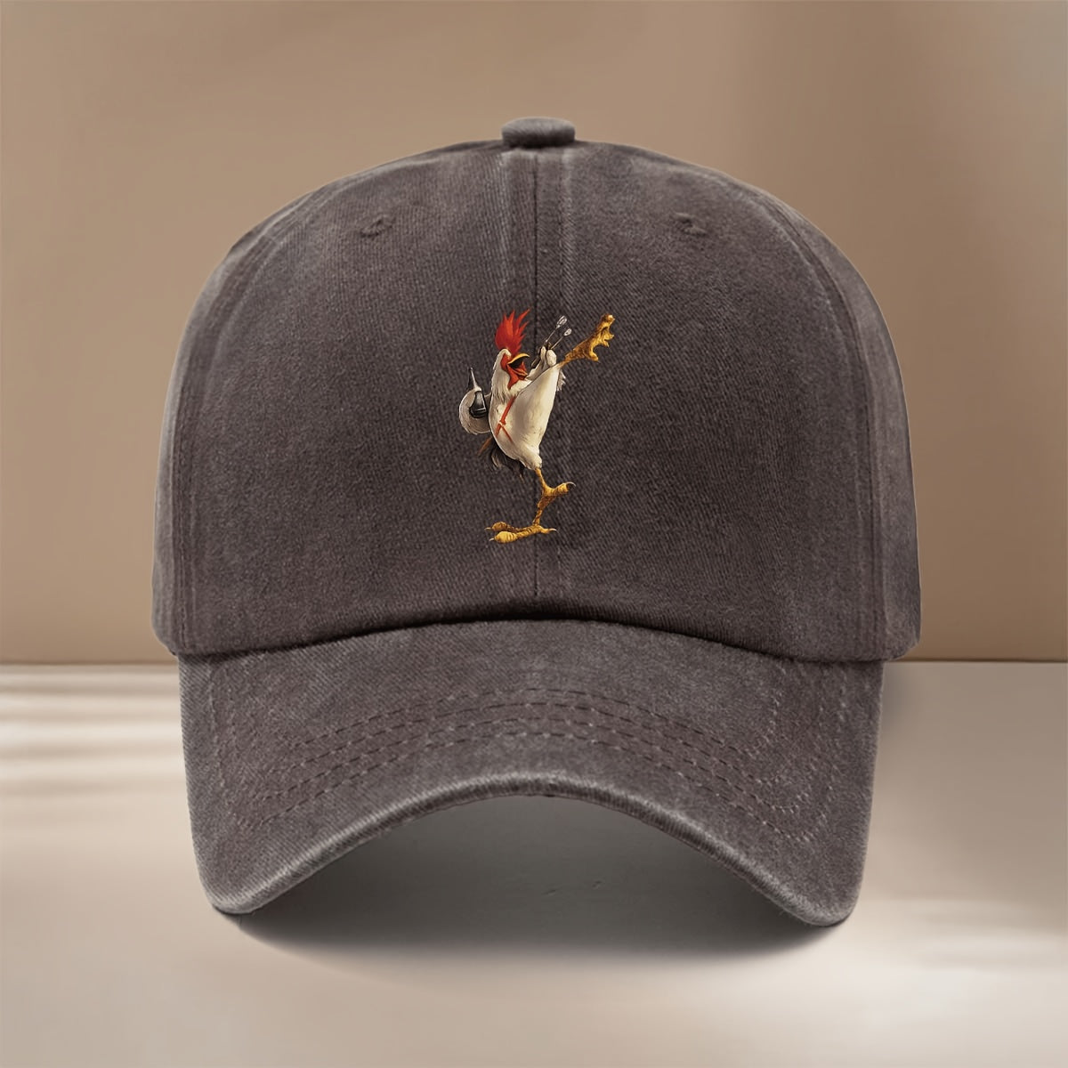 This Is a Stylish And Lightweight Baseball Cap Featuring a Rock Rooster Design, Adjustable in Size, Suitable for Both Men And Women. It'S a Trendy And Comfortable Duckbill Cap Perfect for Outdoor Sports, Gatherings
