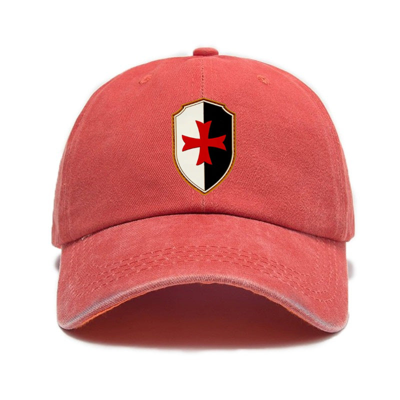 1 Washed Distressed Printed Baseball Cap, Adult Trendy Outdoor Universal Fashion Printed Baseball Cap, Unisex Versatile Washed Distressed Soft Top Sun Baseball Cap