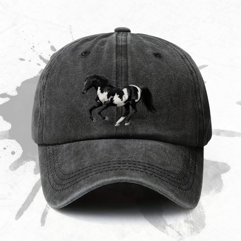 1P 1pc, Adjustable Baseball Cap with Horse Head Print, Lightweight Printed Women's Hat, an Ideal Gift for Weddings, Parties, and Birthdays, a Trendy Men's Cap