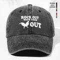 Unisex Rooster BOCK Print Washed Vintage Baseball Cap Fashion Men Women Outdoor Hat Adjustable Circumference Trucker Hat Suitable for All Seasons Daily Wear