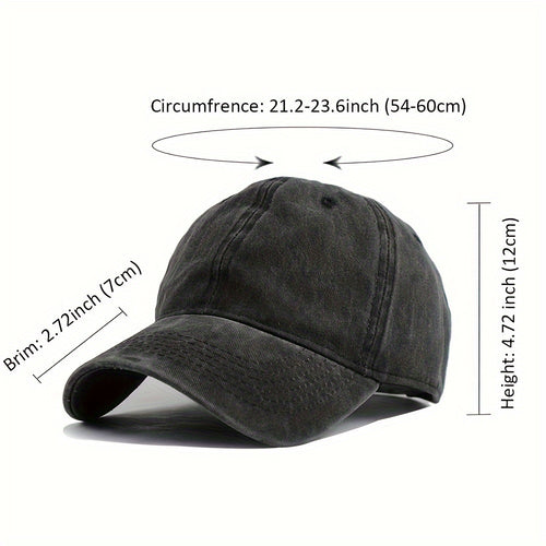 1 Washed Distressed Printed Baseball Cap for Adults, Trendy Hip-Hop Versatile Puppy Print Washed Distressed Soft Top Sun Baseball Cap, Unisex Baseball Cap
