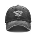 1pc of Vintage-Style Unisex Baseball Caps Featuring an Attitude Slogan, Designed for Street Style. They Are Adjustable And Perfect for Outdoor Activities And Casual Outings, Making Great Gifts for Both Men And Women, As Well As Friends
