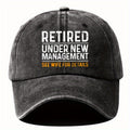 Vintage Washed Printed Baseball Cap, with Synthetic Gemstone Details, Unisex, Adjustable Size