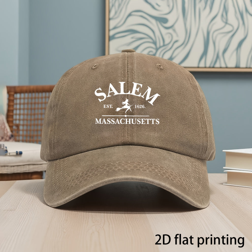 Retro Baseball Cap, Adjustable Hat, Ideal for Outdoor Activities, Halloween Print Pattern, Unisex Outdoor Baseball Cap, Best Choice for a Gift, Outdoor Camping Travel Hat Truck Driver Baseball Cap