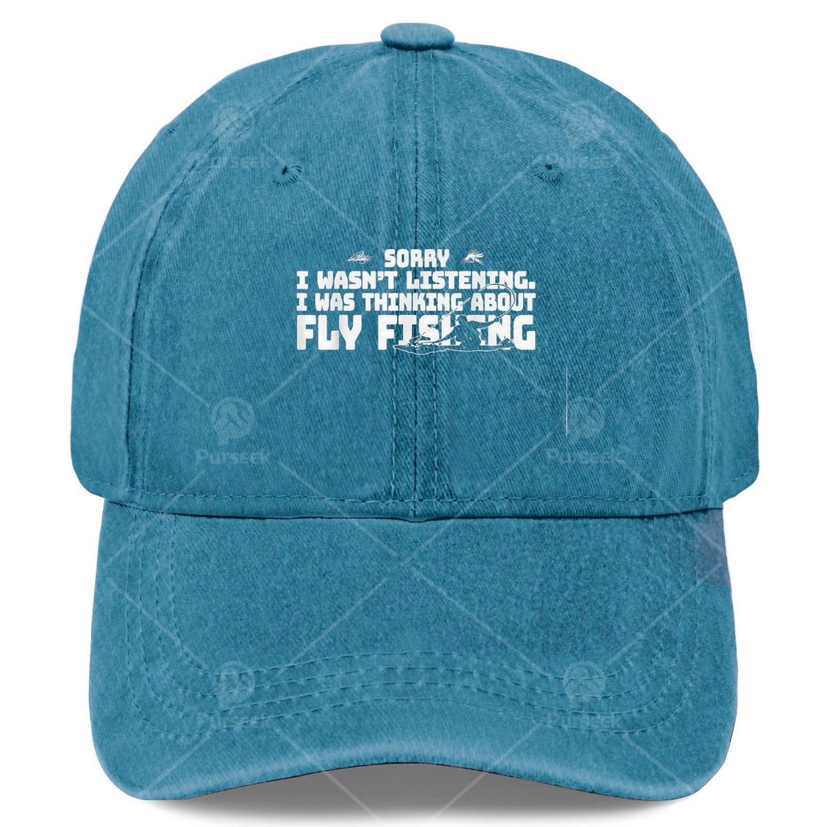Sorry I Wasnt Listening I Was Thinking About Fishing Baseball Hat Unisex