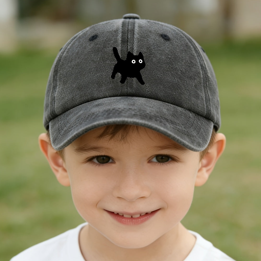 A Unisex Printed Baseball Cap, Unisex Classic Washed Distressed Retro Duck Tongue Hat, Outdoor Leisure Sports Shopping Vacation Hat, Personalized Street Rock Rap Hip-Hop Hat, Soft And Comfortable, Sweat-Absorbent, Adjustable Hat