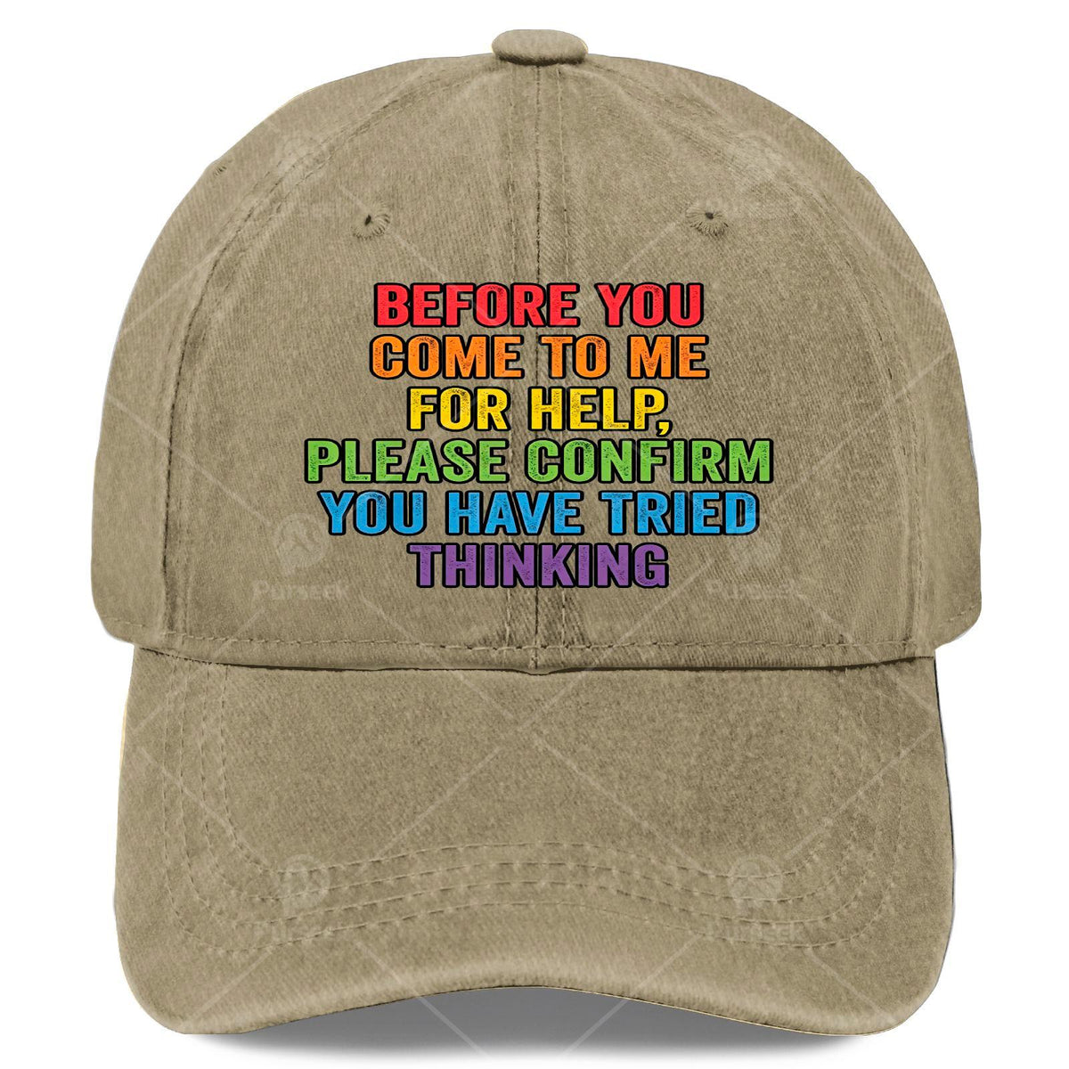 Funny Sarcastic Office Quote Graphic Baseball Cap, Unisex, Low Profile, Vintage Washed Style