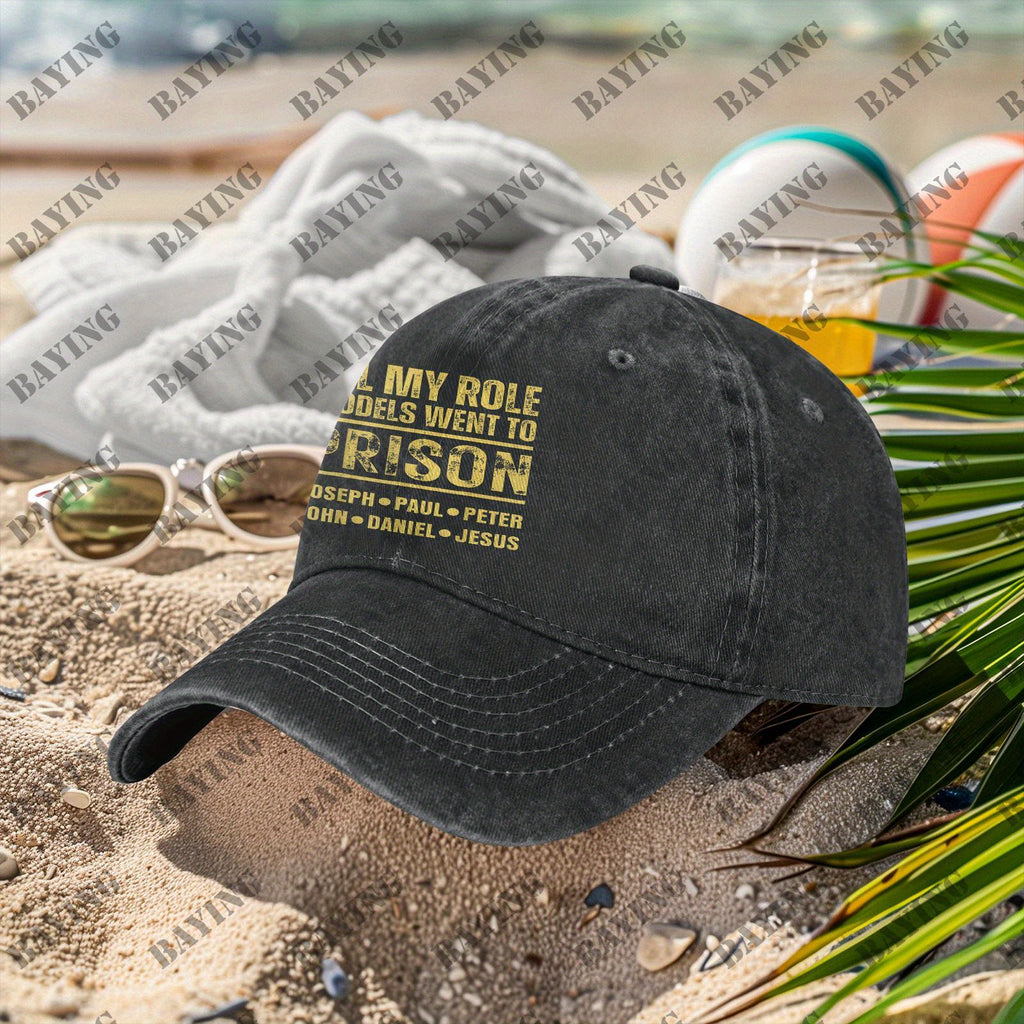 Men' All My Idols Have Gone to Prison Baseball Cap - Retro Prison-Themed Dad Hat with Iconic Print, Knitted Machine-Washable Cap Suitable for Casual Wear & Themed Events, Novelty Gift for Fans of Prison Culture