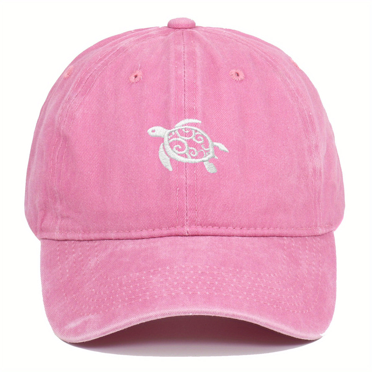 Turtle Pattern Baseball Cap Washed Baseball Cap Outdoor Casual Sun Hat Cute Travel Versatile Style
