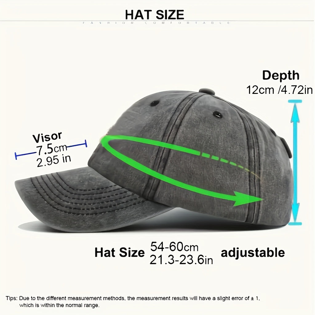 Vintage Rainbow Print Washed Cotton Baseball Cap - Adjustable, Breathable Sun Protection Hat for Men & Women, Perfect for Outdoor Activities & Golf, Allseason Hat | Casual Style Hat | Woven Texture