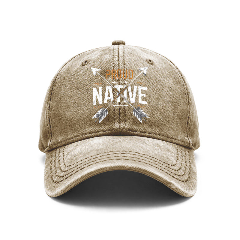 1pc Vintage Native American Indian Arrow Print Baseball - Adjustable Unisex Hat with Proud Native Design, Casual & Outdoor Wear for Men & Women, Arrowhead Graphic Suitable for, Gifts