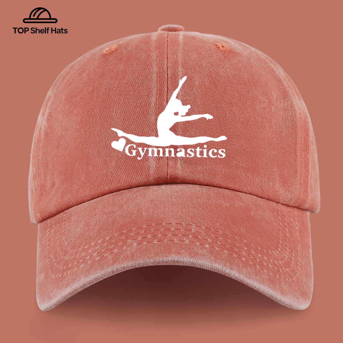 1pc "Gymnastics" Printed Baseball Cap with Gymnastics Pattern Design, Lightweight, Comfortable, and Breathable. Adjustable Size, Perfect Valentine's Day Gift for Partners. Casual Wear Accessory for Men and Women, Ideal for Outdoor Activities. Sun Hat