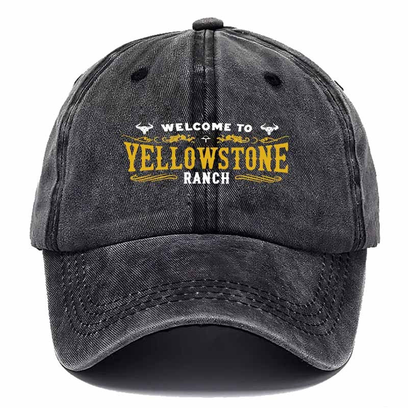 Western Baseball Cap with Yellowstone Ranch Bull Head Pattern, Western-Style Outfit for Outdoor Travel