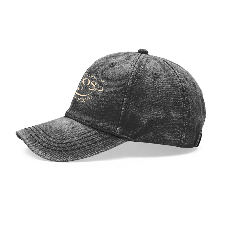 Vintage Washed Unisex Baseball Cap, Decorated with Christian Spanish Embroidery "El Tiempo De Dios", Adjustable Fit, Suitable for Men And Women, Ideal As a Church Faith Gift, for Outdoor Activities, And Everyday Casual Wear, Suitable for a
