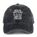 Lightweight Solid Color Baseball Cap, Printed And Distressed, Adjustable Sun Hat Suitable for Both Men And Women