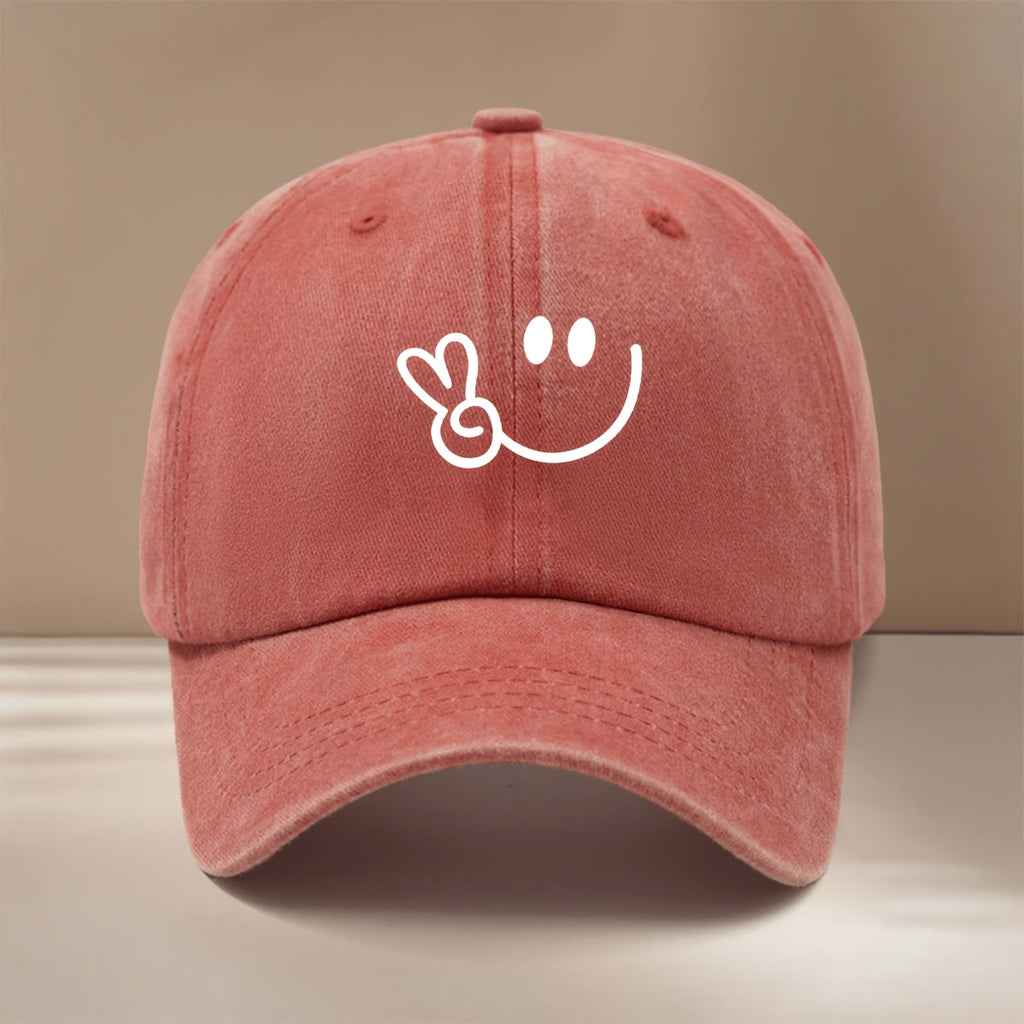 Printed Yeezy Face Pattern Baseball Cap Casual Style 6-Panel Hat Trendy Textured Casual Hat Lightweight Comfortable Duckbill Cap Unisex Curved Brim Hat Hip-Hop Cap Adjustable Size Easy Fashion All-Season Sports Event Support Matching Vacation Travel