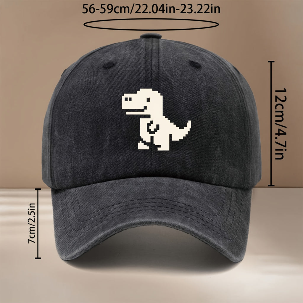 This Is a Baseball Cap with Pixel Art Pattern, Trendy Comfortable Adjustable Size Casual Hat Unisex Lightweight Easy Duckbill Cap Outdoor Sports Dining Camping Matching Fashion Curved Brim Hat Sports Event Cheerleading Matching Style Versatile 6-Pan